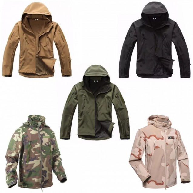 Chamarra Táctica Chamarra Verde Militar Con Gorro ESENCIAL