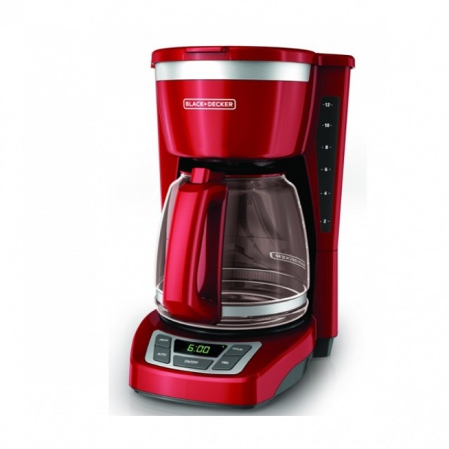 Cafetera Black\u0026decker Programable 12 Tazas Roja
