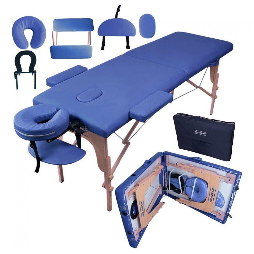 Cómoda y excepcionalmente fuerte mesa de masaje, cable soportado de acero,  camas de spa plegables portátiles, con almohadas y accesorios (color 