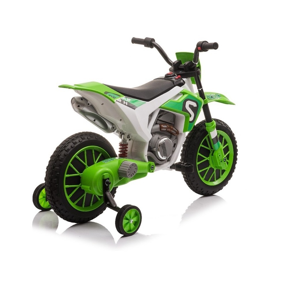 Moto Montable Electrica Niños 12v Infantil Recargable 8 Km Little monkey  Electrica Verde