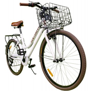 Comprar Bicicleta Vintage Retro 7 velocidades  R26 Canasta Blanco 