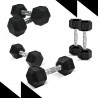 2 Mancuernas Hexagonales 15lb 6.8 Kg Kit Pesas Fitness Gym
