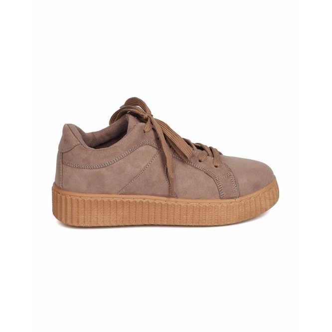 Tenis Casual Mujer Qupid Plataforma Colores Mauve Y Negro